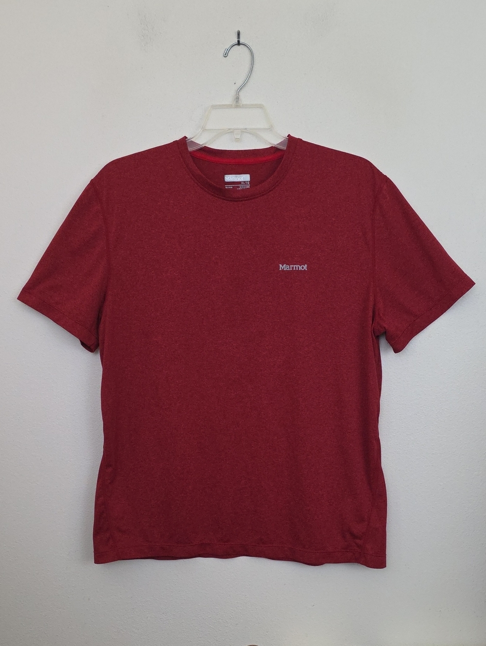 Marmot Variegated Red Short Sleeve T-Shirt Mens XL